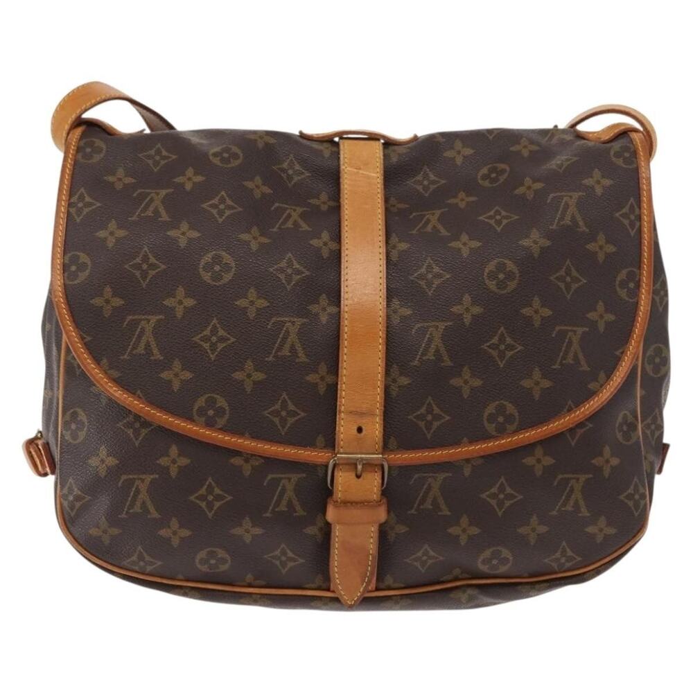 Louis Vuitton Monogram Saumur 35 Shoulder Bag Brown